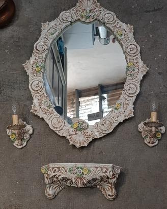 set accessori bagno ceramica anni 60