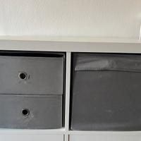 Contenitori Kallax IKEA grigio in tela