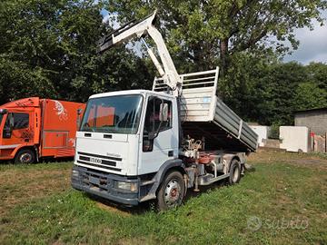 Iveco Eurocargo 120E18K Rib trilaterale con Gru