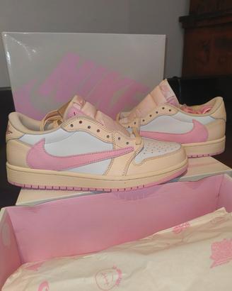 Nike air Jordan 1 retro Low Travis Scott Shy Pink 