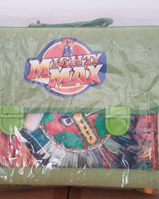 Cartella Mighty Max Vintage verde maschera piumata