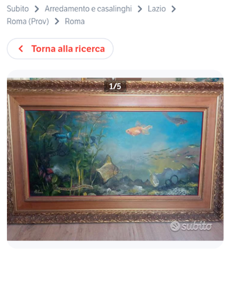 Quadro olio su tela grandi dimensioni