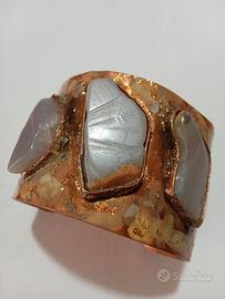 BRACCIALE IN RAME CON PIETRE NATURALI