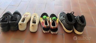 Lotto 4 Paia Sneaker Nike Vans Usate Originali