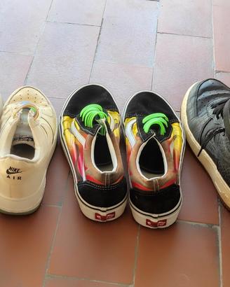 Lotto 4 Paia Sneaker Nike Vans Usate Originali