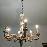 lampadario a sospensio vintage legno