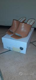 sabot / sandalo estivo tacco beige