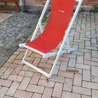 sdraio mare in legno vintage riviera no lettino