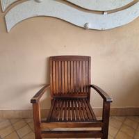 Set da giardino.  1 tavolo  2 panche  e 2 poltrone