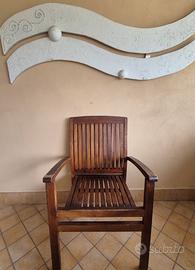 Set da giardino.  1 tavolo  2 panche  e 2 poltrone