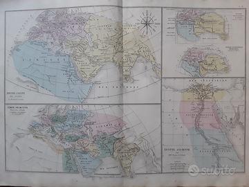 Carta geografica metà Ottocento 
