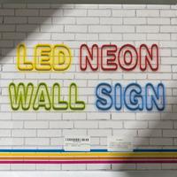 Scritta neon presa usb e interruttore