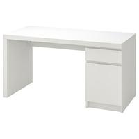 Scrivania Malm Ikea bianca 140 cm