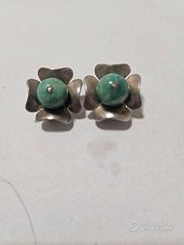 Orecchini in argento e turchese