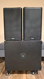 Impianto audio 2X QSC K10.2 + SUB KS112 + custodie