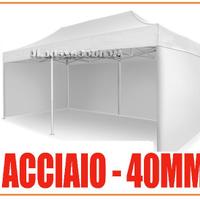 Gazebo 3x6 pieghevole acciaio 4 cm fiere mercatini