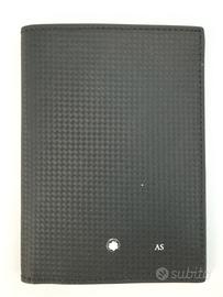 Porta passaporto Montblanc pelle nera A.S.