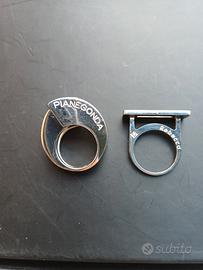 Coppia anelli in argento.Pianegonda e Rebecca