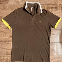 Polo SUN68 Uomo Small Stripe Fluo