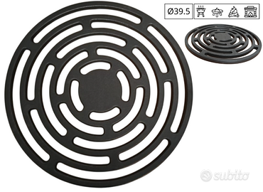 Griglia in ghisa smaltata barbecue camino Ø39,5 cm