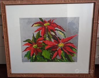 Serigrafia di Luigi Colantuoni ''Stelle di Natale"