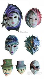 7 Maschere da collezione stile veneziano