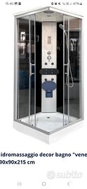 Box doccia con piatto multi getto idromasaggio