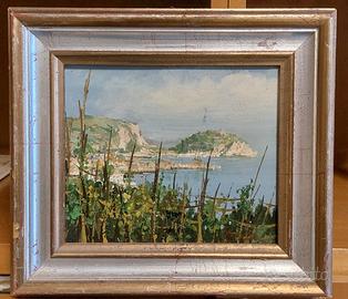 Dipinto olio su tavoletta "Nisida "