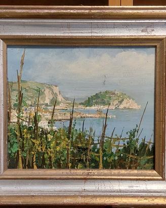 Dipinto olio su tavoletta "Nisida "