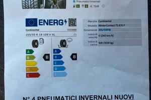 Pneumatici  continental invernali( nuovi)