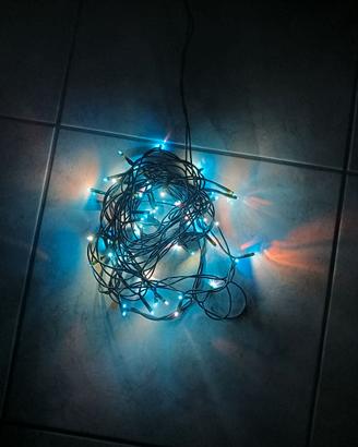 Luci fisse per albero di Natale colorate blu