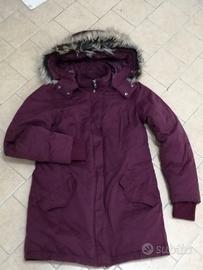 Giaccone parka bordeaux scuro