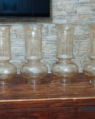 6 lumi stupendi in vetro color ambra