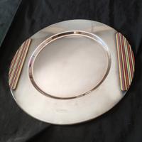 MISSONI GRANDE VASSOIO PLACATO ARGENTO NUOVO 