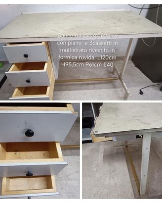 Tavolo in ferro da lavoro