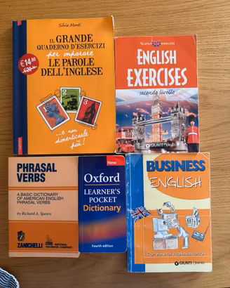 Lotto 5 libri/dizionari per imparare l’inglese