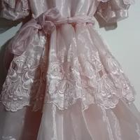 vestito bambina stile principessa rosa