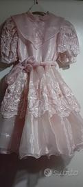 vestito bambina stile principessa rosa