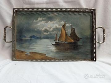 VASSOIO D'EPOCA CERAMICA DI LAVENO