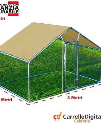 Gabbia per Polli 3x2m x h 2 m – 6 mq – beige