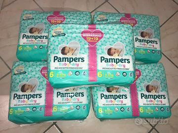 5 pacchi di pannolini per bambini taglia 6 pampers