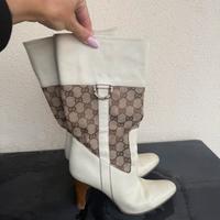 Stivali Gucci Originali Donna – Pelle e Canvas GG