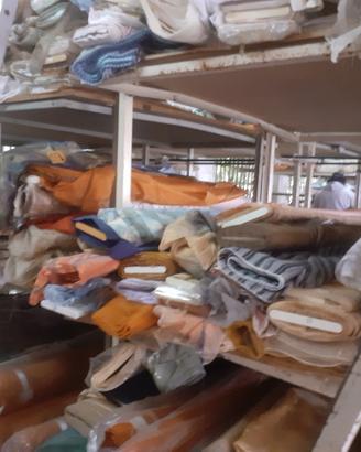 Tendaggi vari in stok,accessori e macchinari