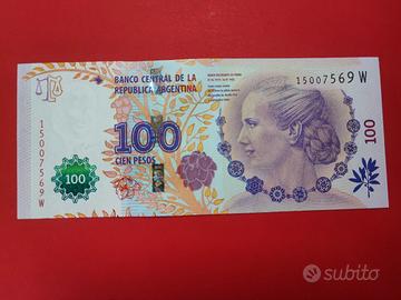 Banconota 100 Pesos Argentina 2016 Evita Peron 