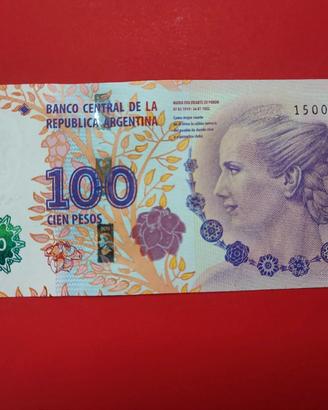 Banconota 100 Pesos Argentina 2016 Evita Peron 