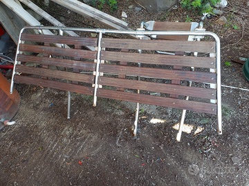 Spiaggia inox con scaletta a ribalta