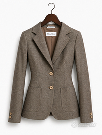 Max Mara Blazer Seta Cotone Lino Sartoriale IT 42