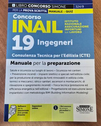 Manuale Concorso INAIL 19 Ingegneri CTE  Edizioni