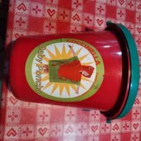 Poncho coccinella in secchiello x bimbo bimba