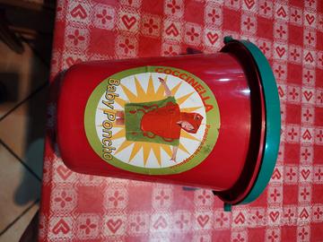 Poncho coccinella in secchiello x bimbo bimba